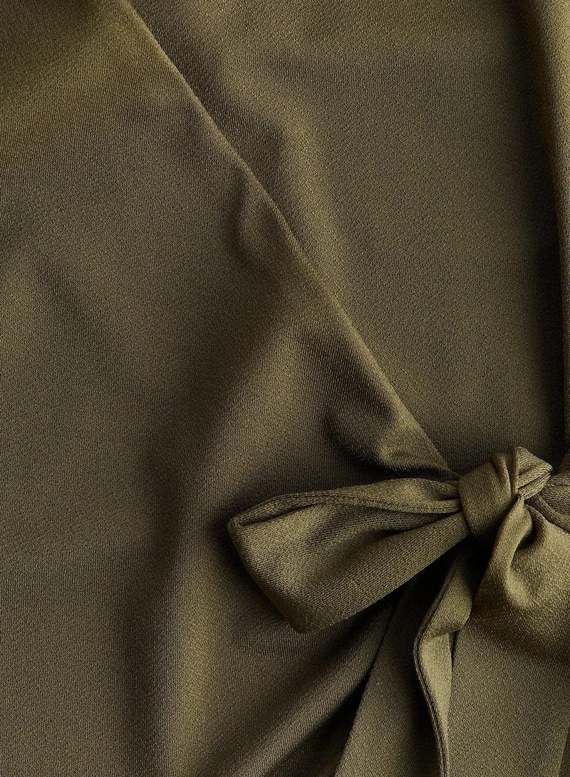 H&M Olive Wrap Dress