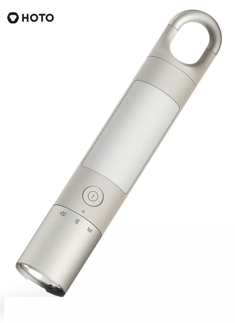 HOTO USB-C Rechargeable Flashlight Duo with Dual Light Source, 1000 Lumens, 65H Runtime, Colorful Ambient Lighting, SOS & Strobe Modes, Magnetic Mount & Multi-Hanger Design – QWSDT008  - Image 1