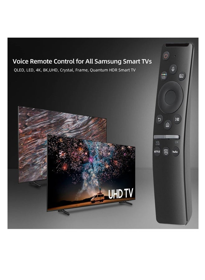 راكسوم جهاز تحكم عن بعد صوتي عالمي لتلفزيون سامسونج الذكي LED QLED 4K 8K UHD كريستال إطار HDR منحني تلفزيونات ذكية، مع أزرار اختصار لـ Netflix، Prime Video، Hulu - Image 2