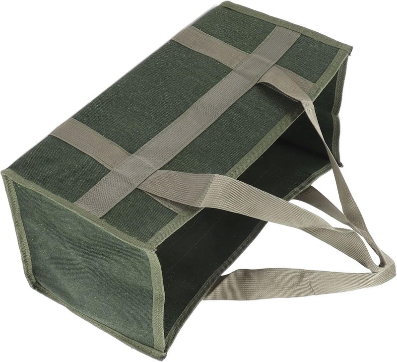 Wide Mouth Tool Bag, Large Capacity Canvas Storage, 29 X 17 X 17cm, OD Green - Waterproof Wear, Portable Hand Carry, Ideal for Electricians and Mechanics (084#-5) - Image 4