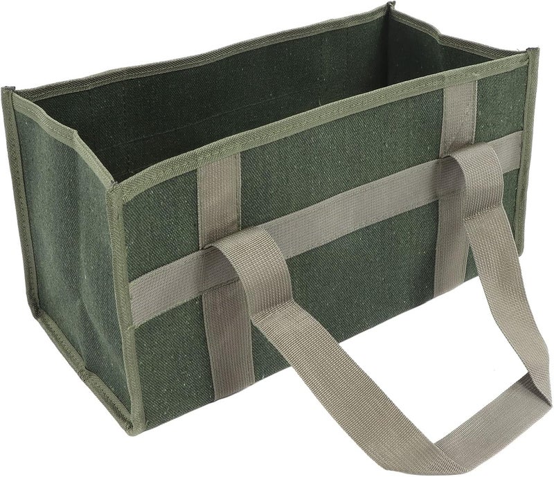 Wide Mouth Tool Bag, Large Capacity Canvas Storage, 29 X 17 X 17cm, OD Green - Waterproof Wear, Portable Hand Carry, Ideal for Electricians and Mechanics (084#-5) - Image 5