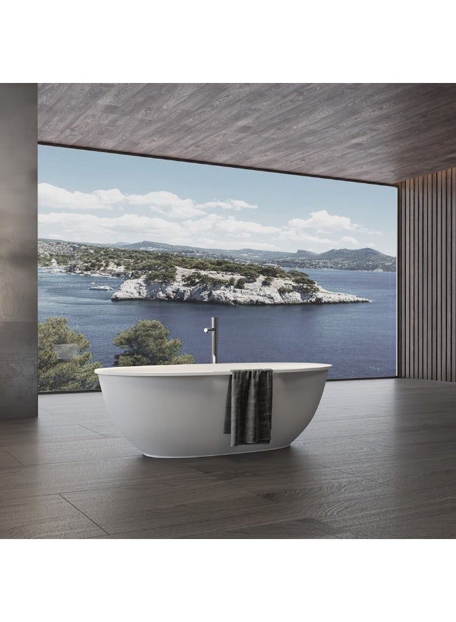 DANUBE HOME Milano Voyager Freestanding Bath Tub â€“ Luxury Modern Acrylic Soaking Bathtub | Deep Comfort, Elegant Design, Easy to Clean, Space-Saving for Bathroom L 170 X W 85 X H 55 - Image 1