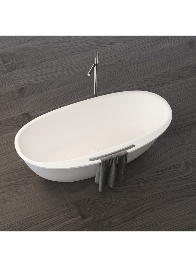 DANUBE HOME Milano Voyager Freestanding Bath Tub â€“ Luxury Modern Acrylic Soaking Bathtub | Deep Comfort, Elegant Design, Easy to Clean, Space-Saving for Bathroom L 170 X W 85 X H 55 - Image 4