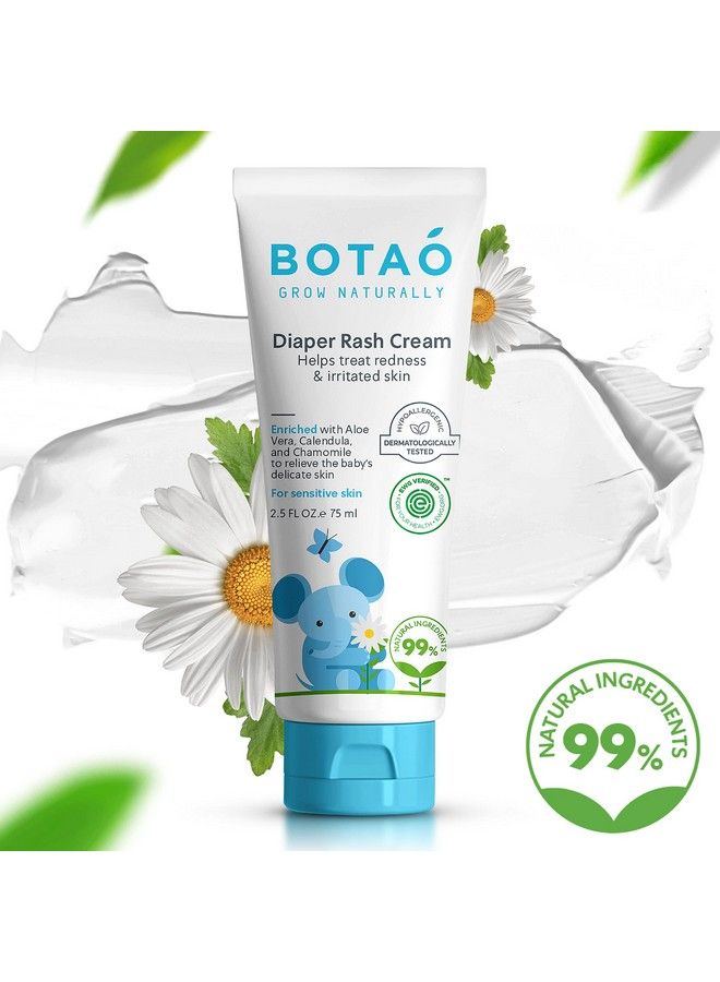 BOTAO Ewg Verified Botao Baby’S Natural Diaper Rash Cream: Naturally Soothes Irritated Red Baby Rashes Sensitive Skin Aloe Vera Calendula Zinc Oxide 2.5 Oz - Image 3