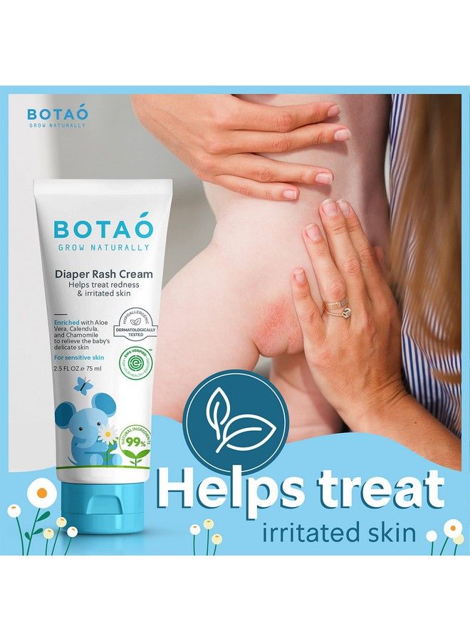 BOTAO Ewg Verified Botao Baby’S Natural Diaper Rash Cream: Naturally Soothes Irritated Red Baby Rashes Sensitive Skin Aloe Vera Calendula Zinc Oxide 2.5 Oz - Image 5