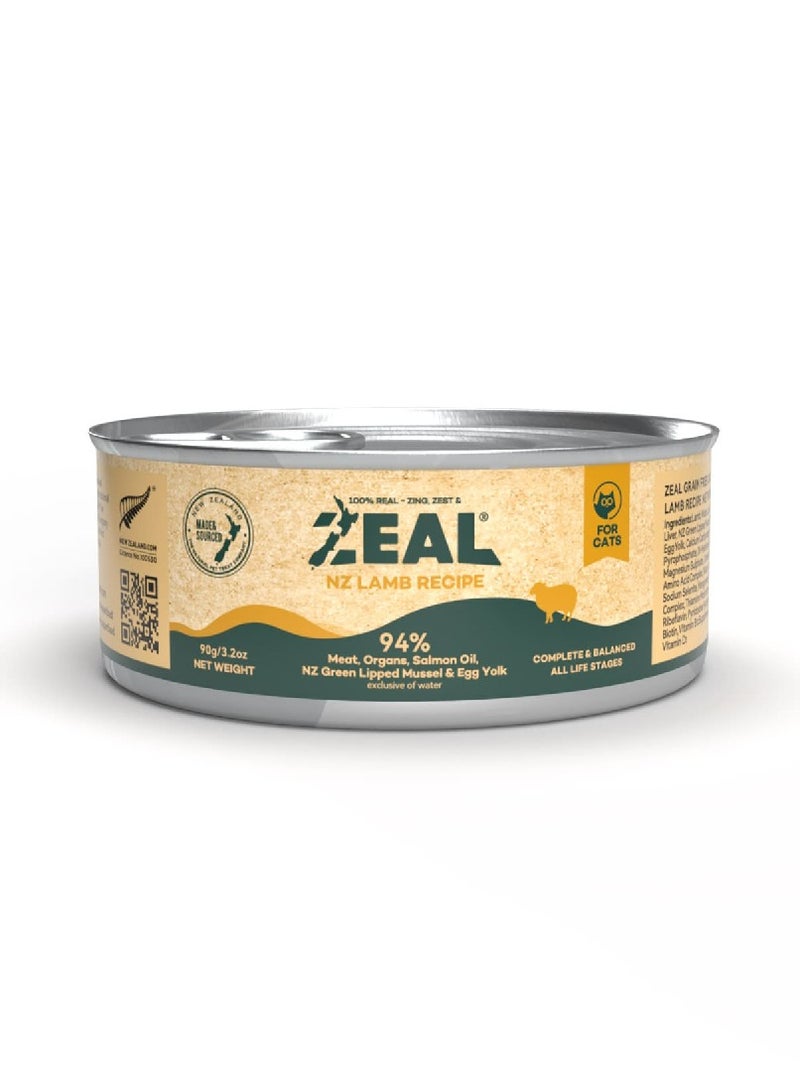 Zeal - Grain Free Canned Cat Food 90g / Lamb - Image 1