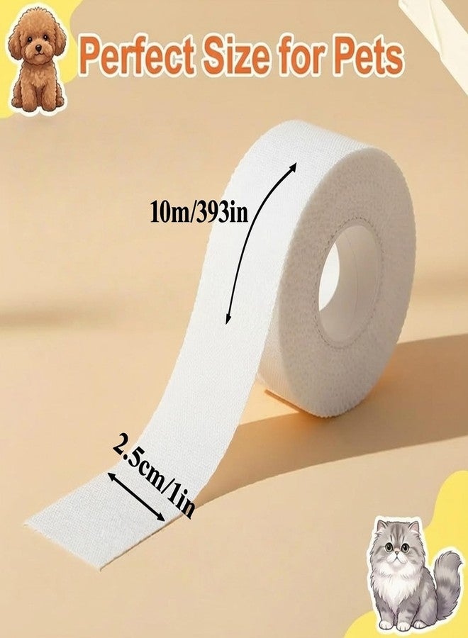 JDRGJTH 4 Roll Ear Tape for Dog Ears 1 Inch Self Adhesive Cotton Tape for Dog Ear Protection and Support, Dog Ears Stand up Care Tape for Doberman Ear Posting Kit - Image 2