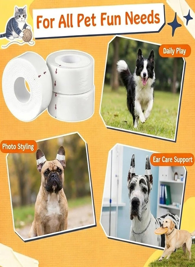 JDRGJTH 4 Roll Ear Tape for Dog Ears 1 Inch Self Adhesive Cotton Tape for Dog Ear Protection and Support, Dog Ears Stand up Care Tape for Doberman Ear Posting Kit - Image 5