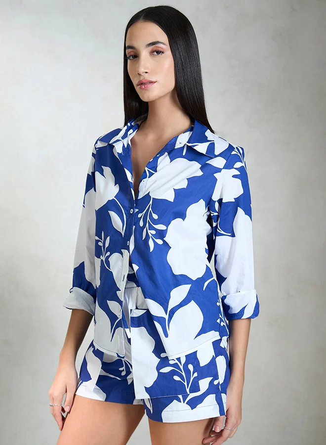 Virgio VIRGIO 100% Cotton Printed Floral Regular Shirt