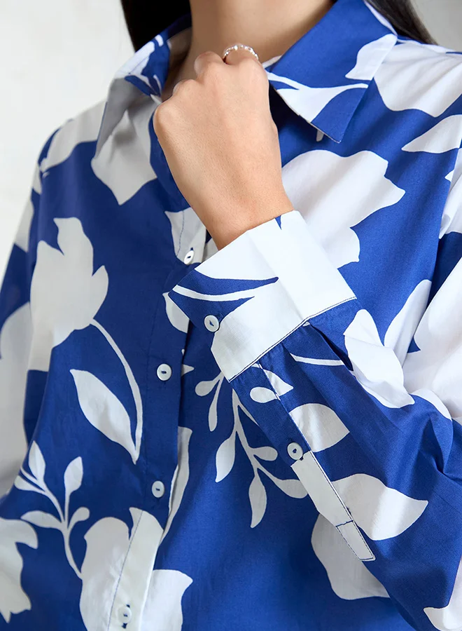 Virgio VIRGIO 100% Cotton Printed Floral Regular Shirt