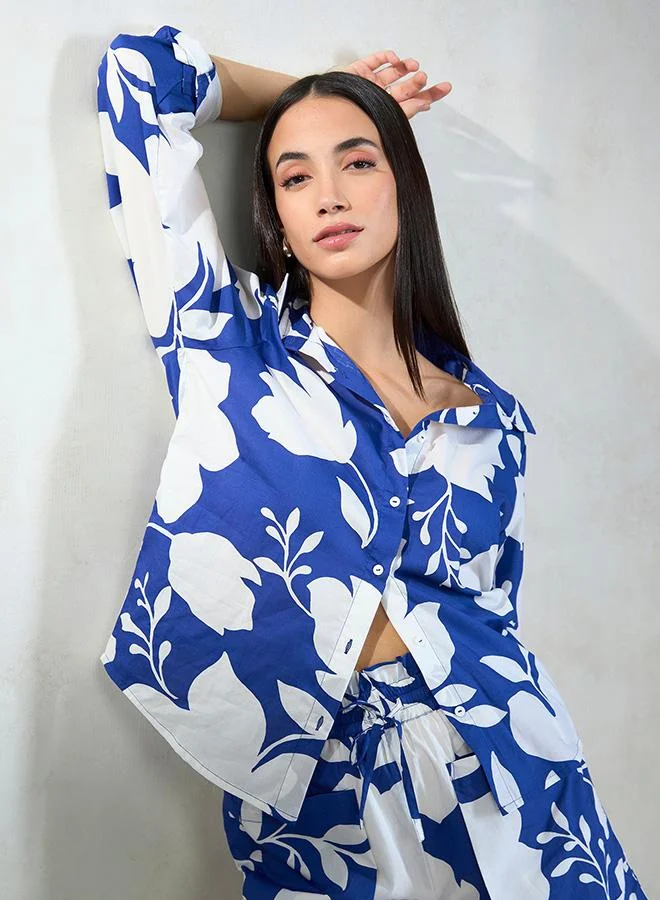 Virgio VIRGIO 100% Cotton Printed Floral Regular Shirt