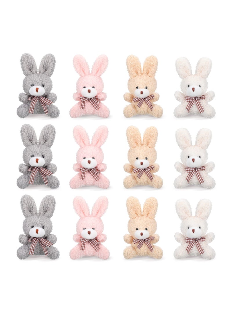 12 Pcs Cute Mini Plush Animal Toys for DIY Keychains Gifts Birthday Party Favors - Image 1