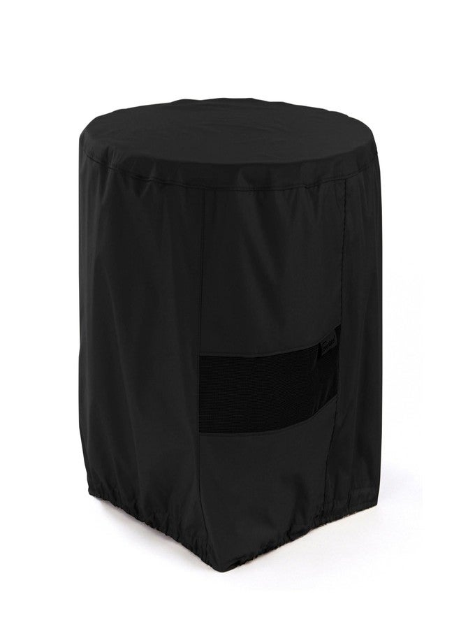 Covermates Classic Round Outdoor Fire Pit Cover - All-Weather, Water-Resistant Heavy-Duty Viny with Mesh Vent, Elastic Hem for Patio Furniture Protection, Round 30DIAMETER x 18H, Black - Image 1