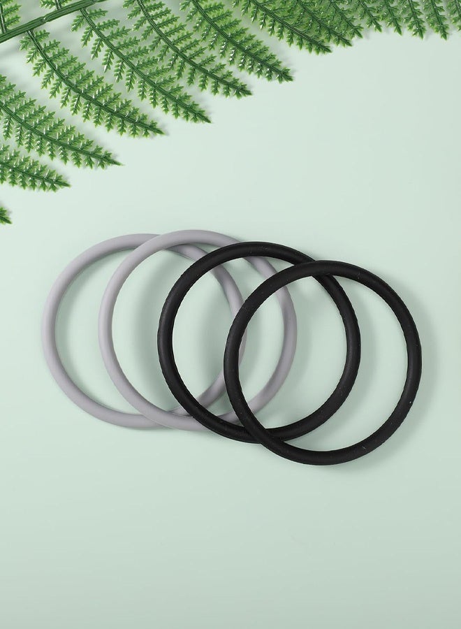 4PCS Patellar Tendon Support Straps, Silicone Patella Bands Fixed Leg Elastic Patella Stabilizer Knee Brace for Basketball Running Sports Soccer Hiking Jumpers Volleyball - Image 5