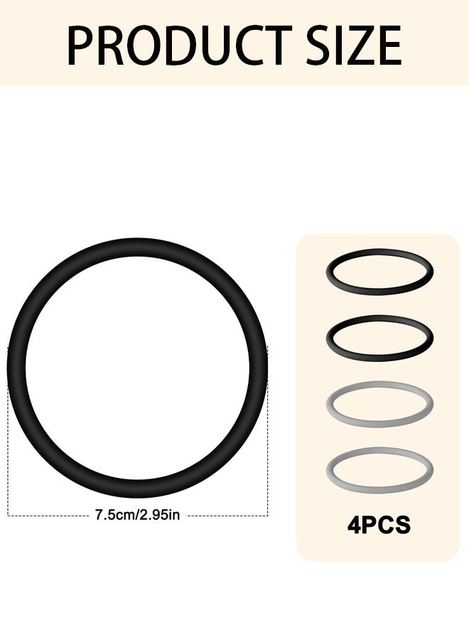 4PCS Patellar Tendon Support Straps, Silicone Patella Bands Fixed Leg Elastic Patella Stabilizer Knee Brace for Basketball Running Sports Soccer Hiking Jumpers Volleyball - Image 2