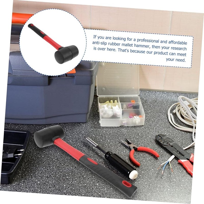 Jojofuny 12oz Rubber Mallet Hammer Non Marring For Floors And Home Decoration - Image 5