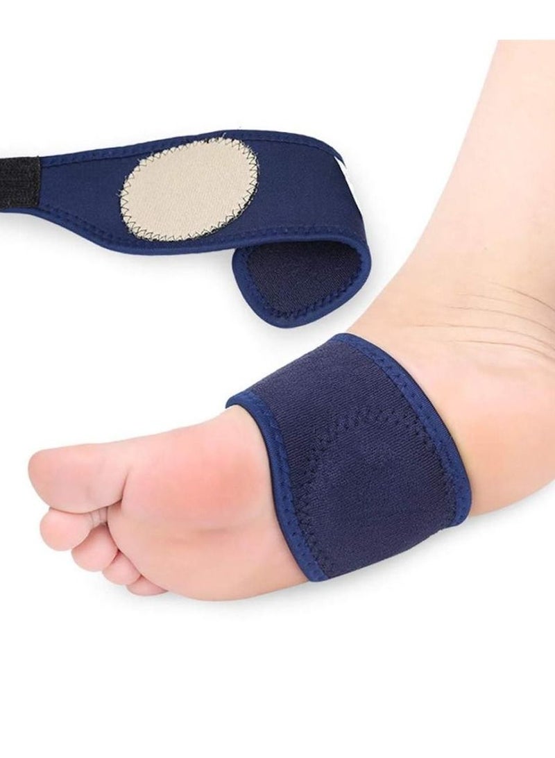 KASTWAVE Arch Support Elastic Bandage, 2pcs Orthotic Insole Sleeves Metatarsal Pad Compression Brace Wraps, Plantar Fasciitis Flatfoot Heel Spurs Arch Pain Relief No-Slip Foot Pad - Image 1