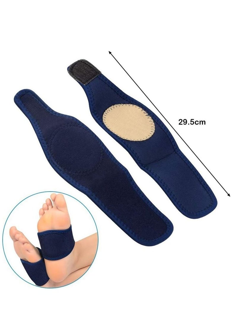 KASTWAVE Arch Support Elastic Bandage, 2pcs Orthotic Insole Sleeves Metatarsal Pad Compression Brace Wraps, Plantar Fasciitis Flatfoot Heel Spurs Arch Pain Relief No-Slip Foot Pad - Image 4