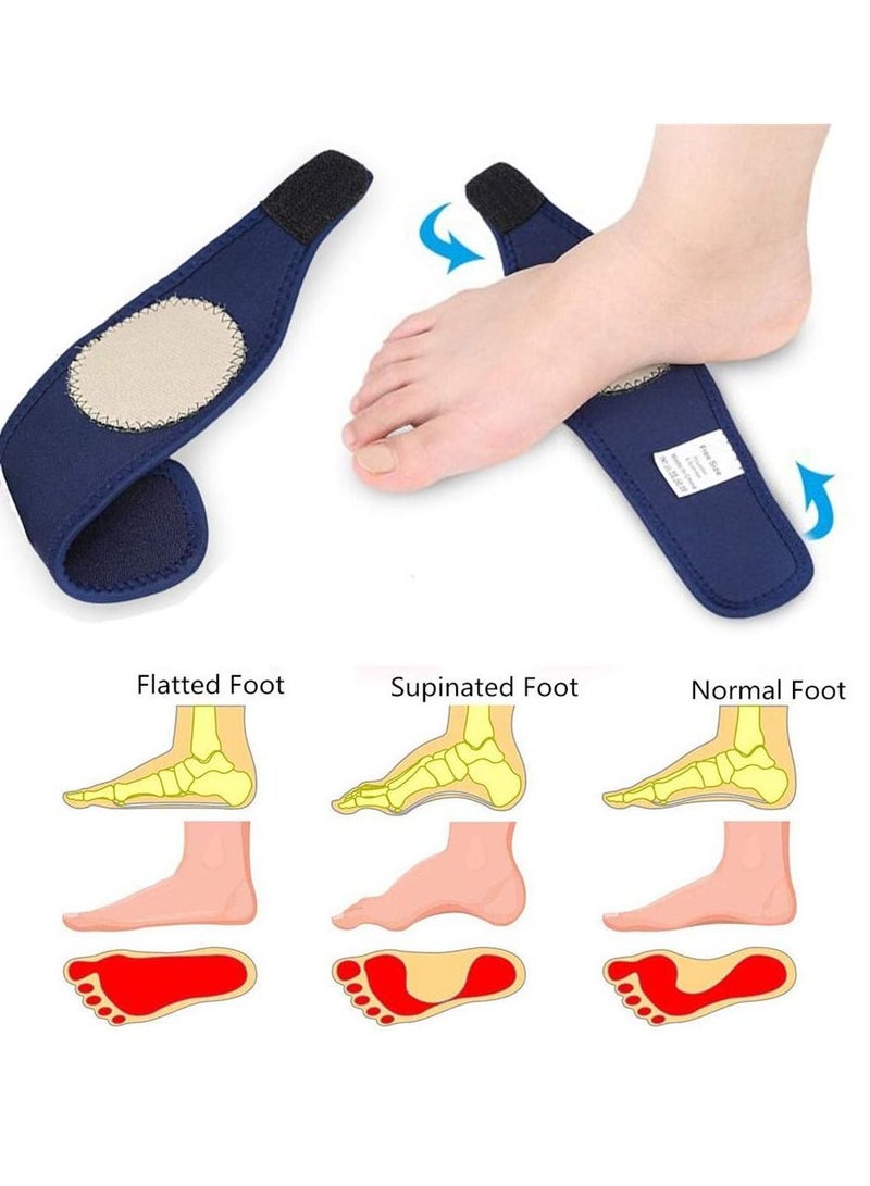 KASTWAVE Arch Support Elastic Bandage, 2pcs Orthotic Insole Sleeves Metatarsal Pad Compression Brace Wraps, Plantar Fasciitis Flatfoot Heel Spurs Arch Pain Relief No-Slip Foot Pad - Image 2