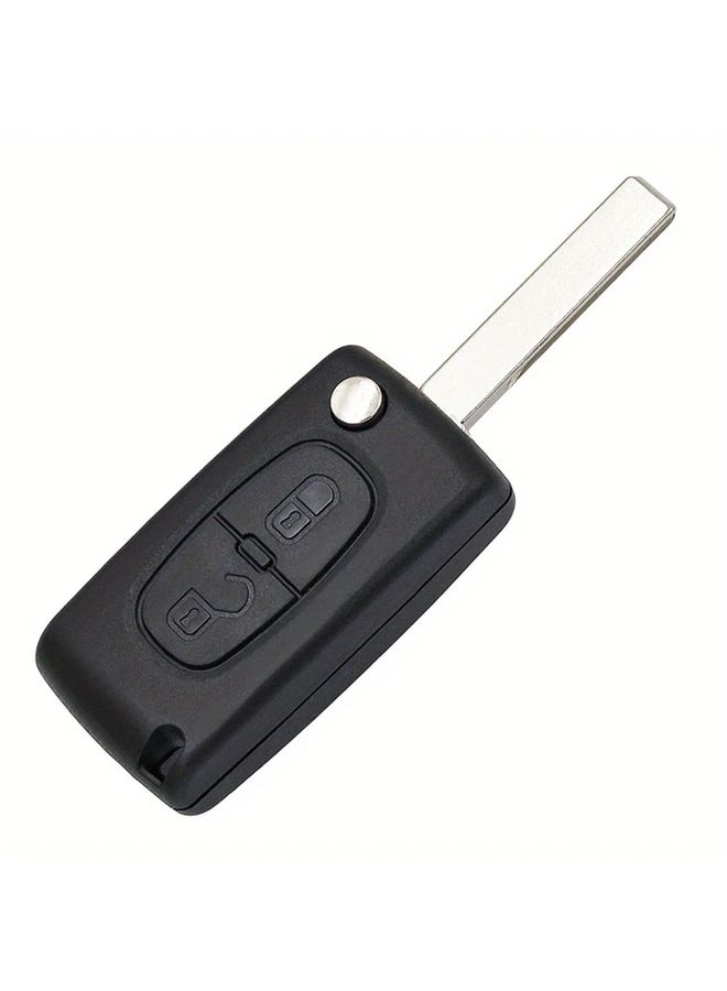 2 Buttons Flip Remote Key Fob Case With Groove Battery Holder For 107 207 307 407 408 Expert - Image 4