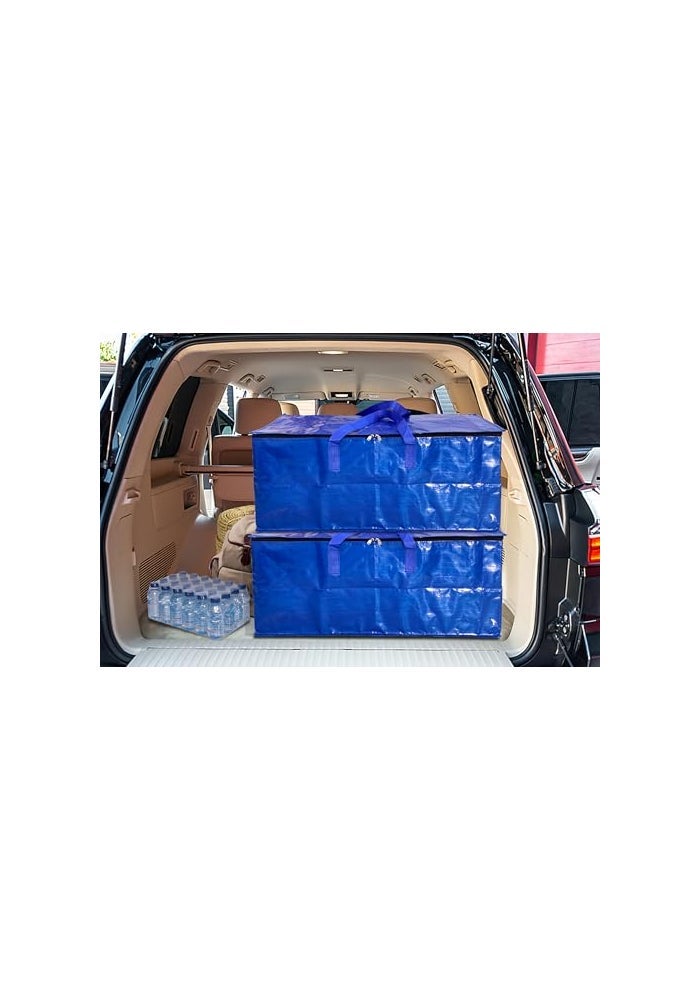 shalimar حقيبة شاليمار للسفر بسعة كبيرة / تخزين / نقل – قوية، متينة، قابلة للطي ومقاومة للماء – عبوة من 2 – زرقاء – 62 ل x 30 و x 35 ح - Image 5