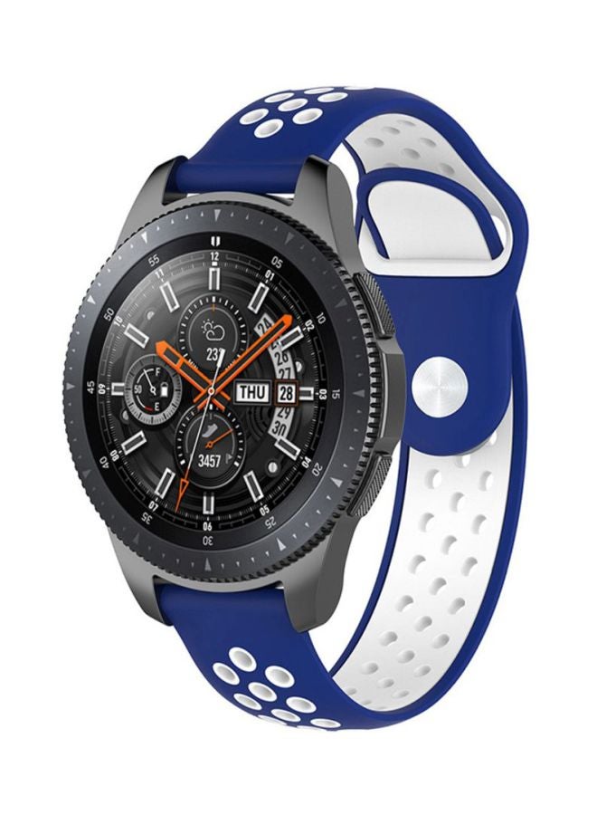 Voberry 22mm Replacement Band Strap For Samsung Galaxy Classic 46mm Blue/White - Image 3