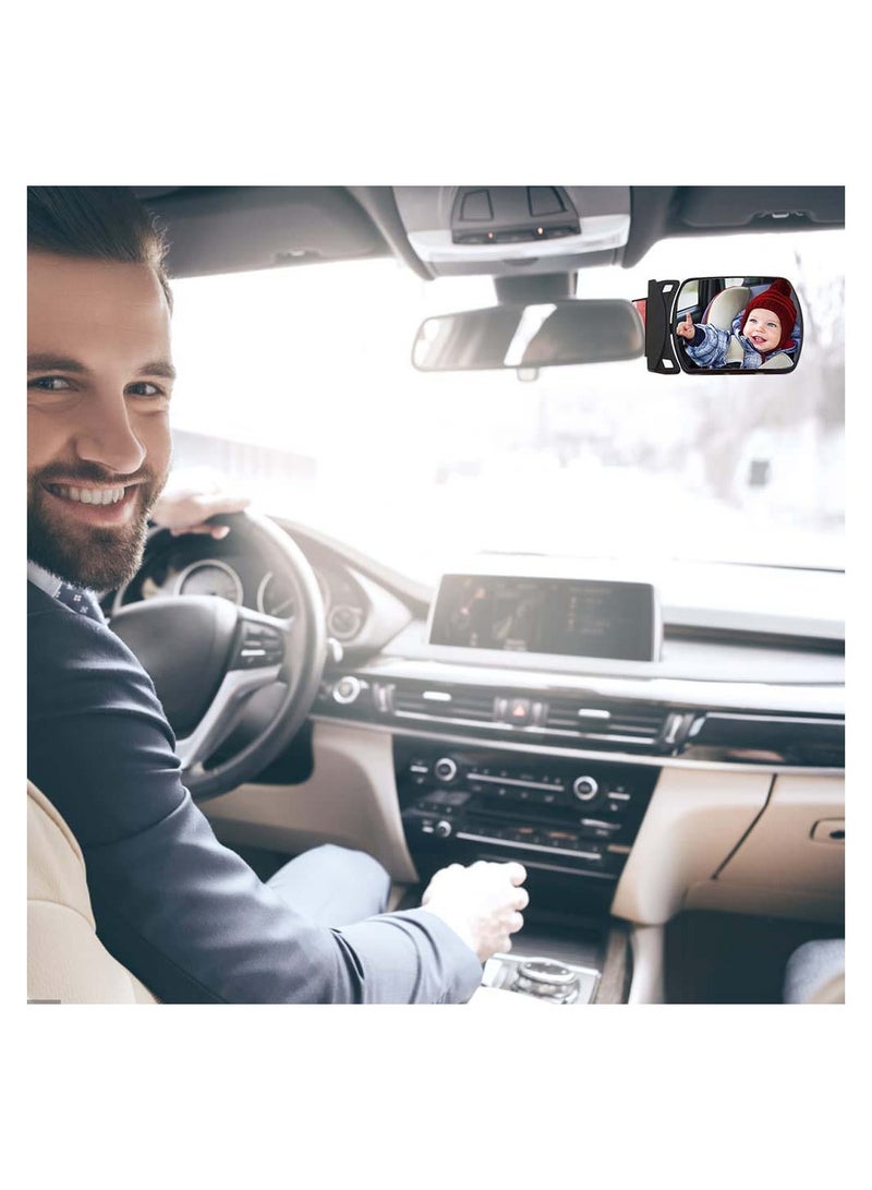 SYOSI Baby Car Mirror Backseat Safety Rear View Seat Self-Adhesive 360°Adjustable For Mini Mirrors Auto Child Infant Rearview - Image 2