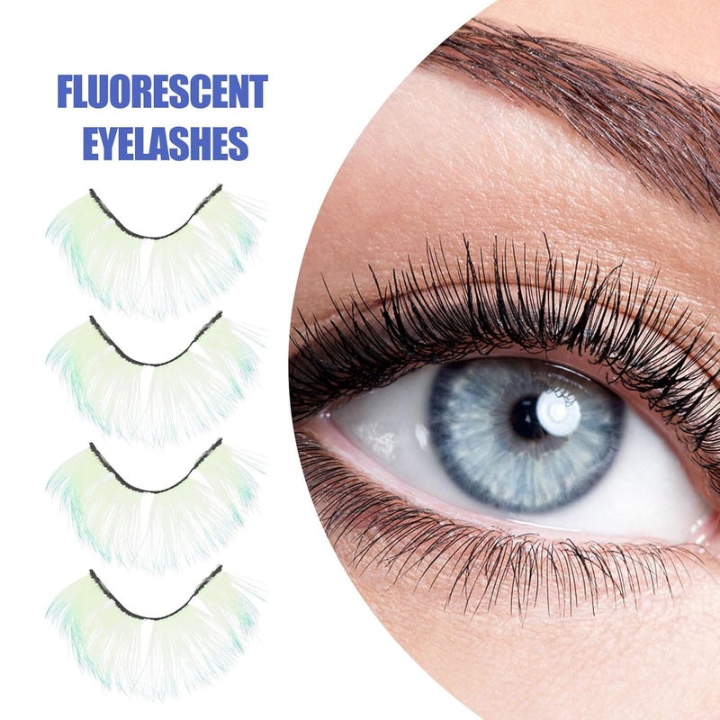 5 Pairs Fluorescent Gradient Color 3d False Eyelashes Individual Lash Extensions for Stage Makeup Women - Image 5
