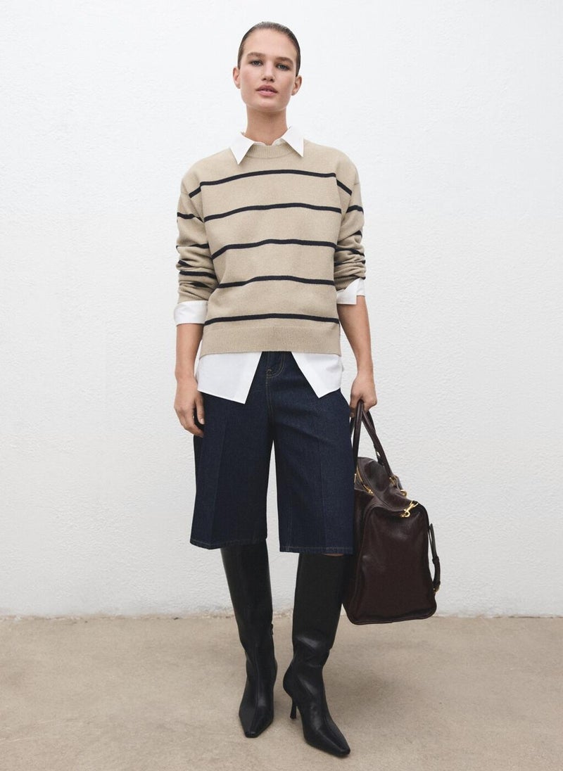 مانجو كنزة مخططة محبوكة - Image 5