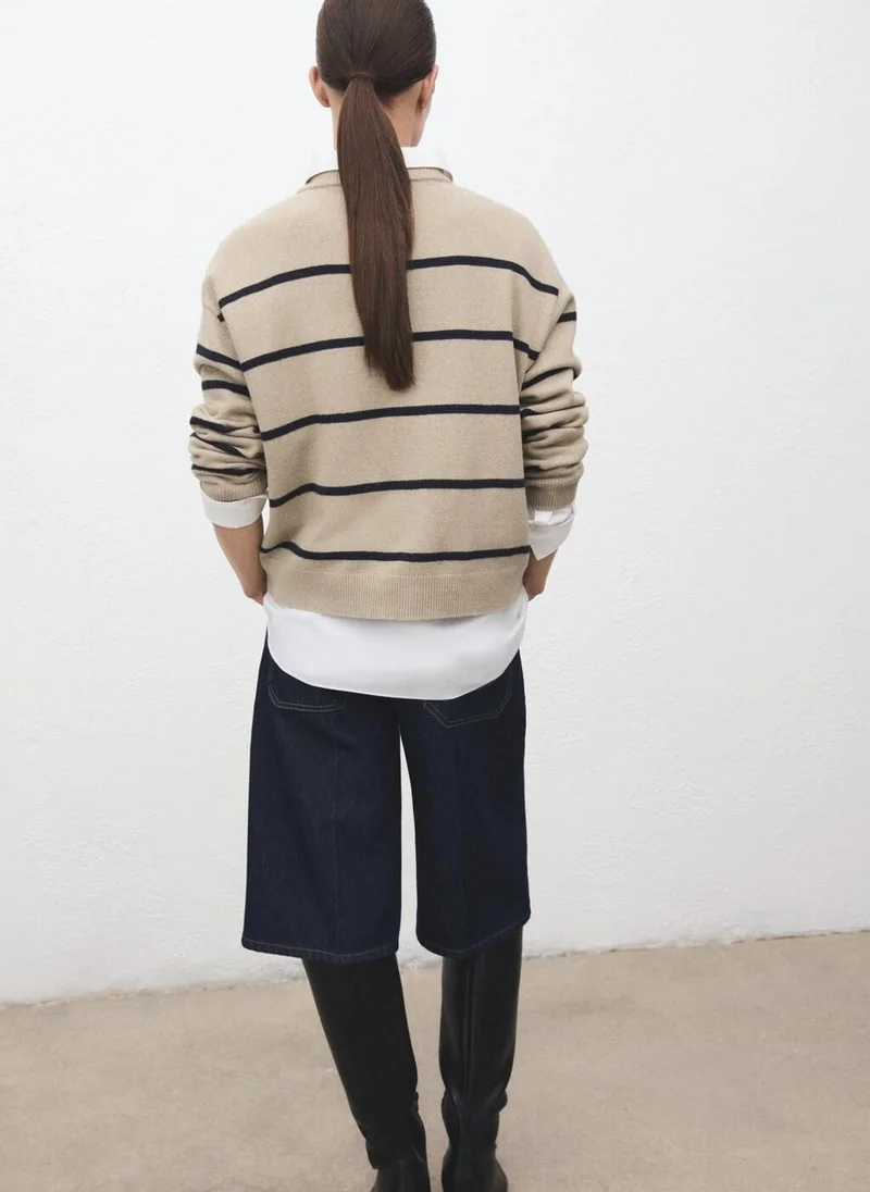 MANGO Knit striped sweater