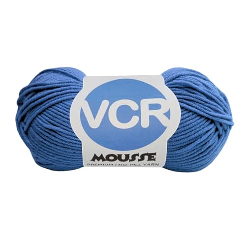 VCR 4ply Inky Blue Yarn, 100 Grams Hank, 190 Meters Length, Acrylic Ball for Crochet and Knitting, Soft Crosia Threads, Pack of 1 Yarn, Suitable for DIY Crafts - Image 1
