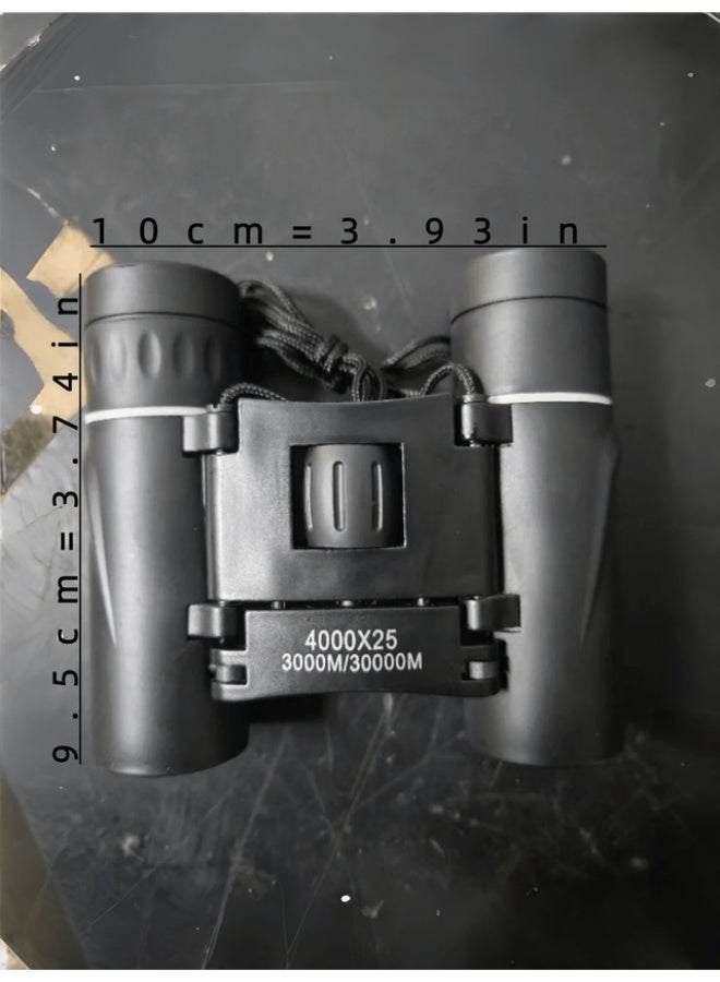 Powerful 4000*25 folding binoculars with high-definition optical zoom for long-range vision, ideal for hunting, camping, and outdoor sports. - Image 4