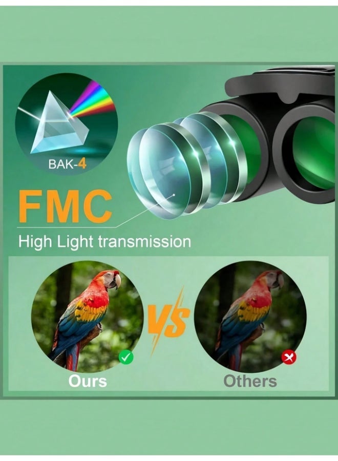 Powerful 4000*25 folding binoculars with high-definition optical zoom for long-range vision, ideal for hunting, camping, and outdoor sports. - Image 2