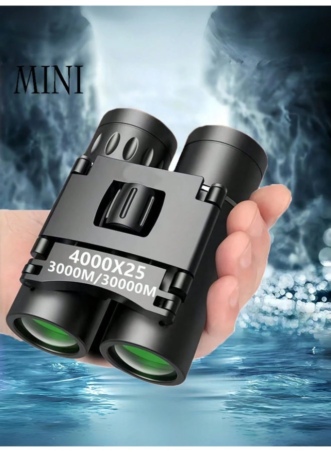 Powerful 4000*25 folding binoculars with high-definition optical zoom for long-range vision, ideal for hunting, camping, and outdoor sports. - Image 1