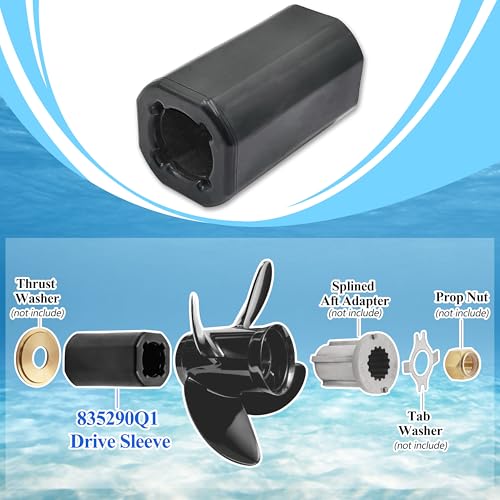 GreatUs Drive Sleeve 835290Q1 3 5/8 inches for Propeller Removable Hub Replacement for Quicksilver, Compatible with Mercury, Mercruiser, Solas, Michigan Wheel - Image 5