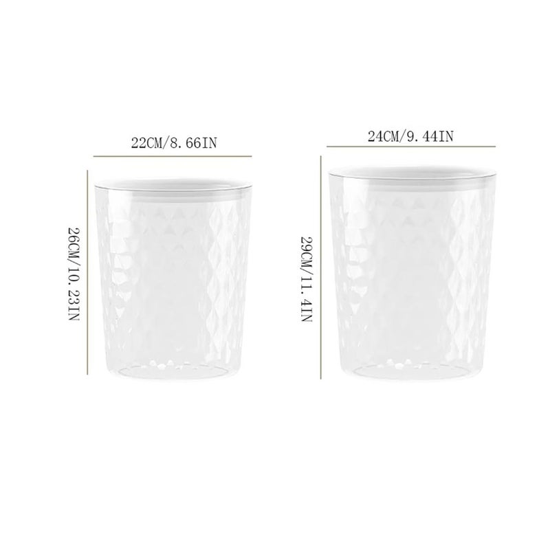 EARSHOT Trash Can Waste Paper Basket Household Bathroom Living Room Light Luxury Narrow Trash Can Kitchen Bedroom Paper Basket Large Bathroom Trash Can(Color:Orange,Size:Medium) - Image 2