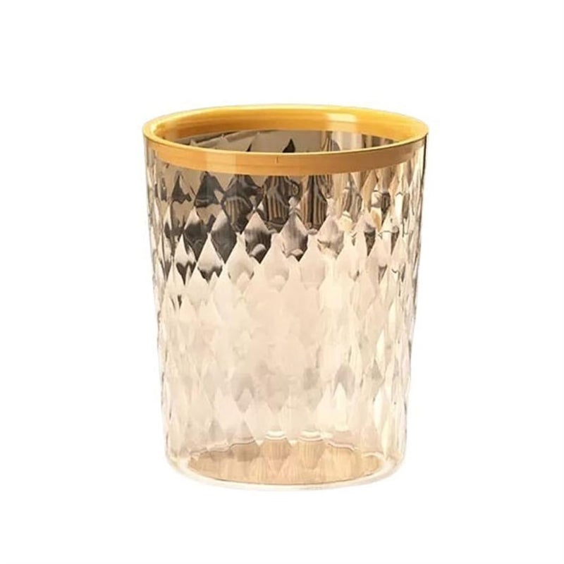 EARSHOT Trash Can Waste Paper Basket Household Bathroom Living Room Light Luxury Narrow Trash Can Kitchen Bedroom Paper Basket Large Bathroom Trash Can(Color:Orange,Size:Medium) - Image 1