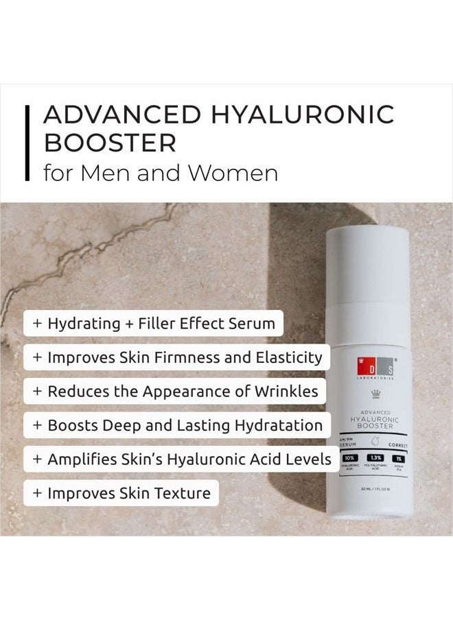 DS LABORATORIES Hyaluronic Acid Serum for Face - Hyaluronic Hydrating Skin Care, Anti Aging, Facial Serum for Dry Skin, Wrinkle, Fine Line, Improves Skin Tone, Fragrance Paraben Free, 100% Vegan 