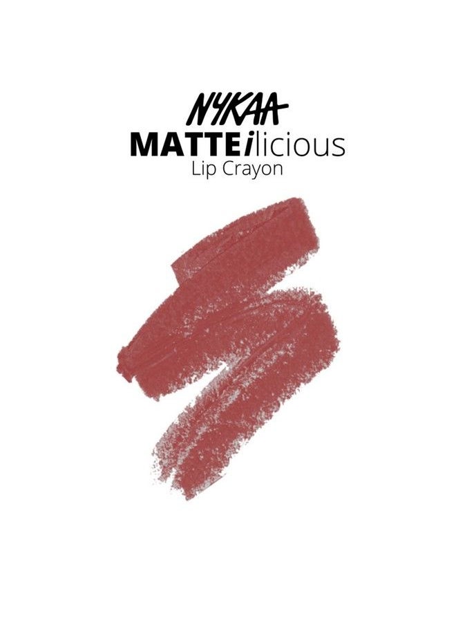Nykaa - Matteilicious Lip Crayon Jade Rose (2.8Gm) Shade No 11 With Prove Your Point Cosmetic Sharpener - Image 1