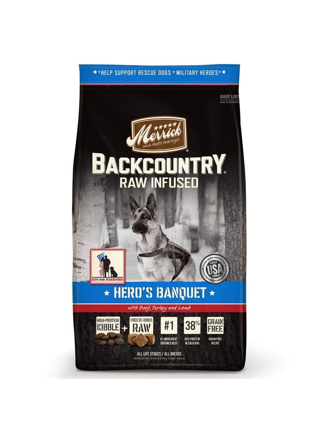 ميريك طعام الكلاب الجاف Merrick Backcountry Grain Free Hero'S Banquet، 4 رطل، الموديل: 47009 - Image 1