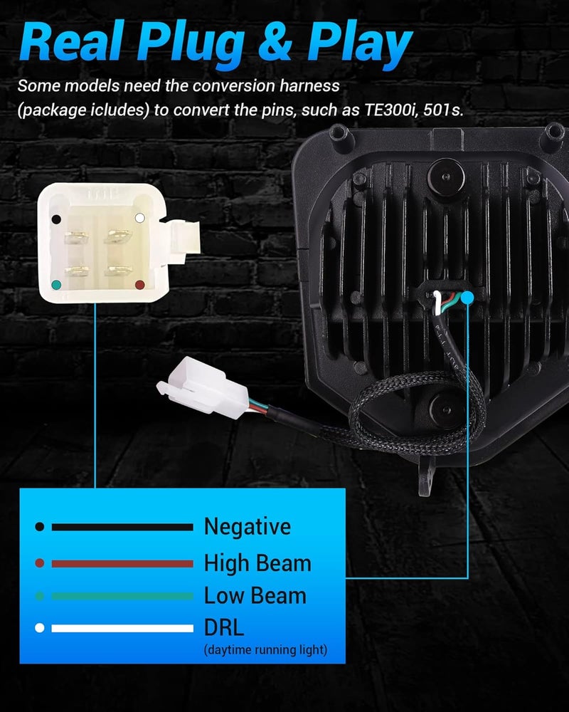 XPCTD مصباح أمامي LED للدراجات الترابية XPCTD 3200LM مع إضاءة نهارية لطرازات هوسكفارنا 2017-2023 - Image 4
