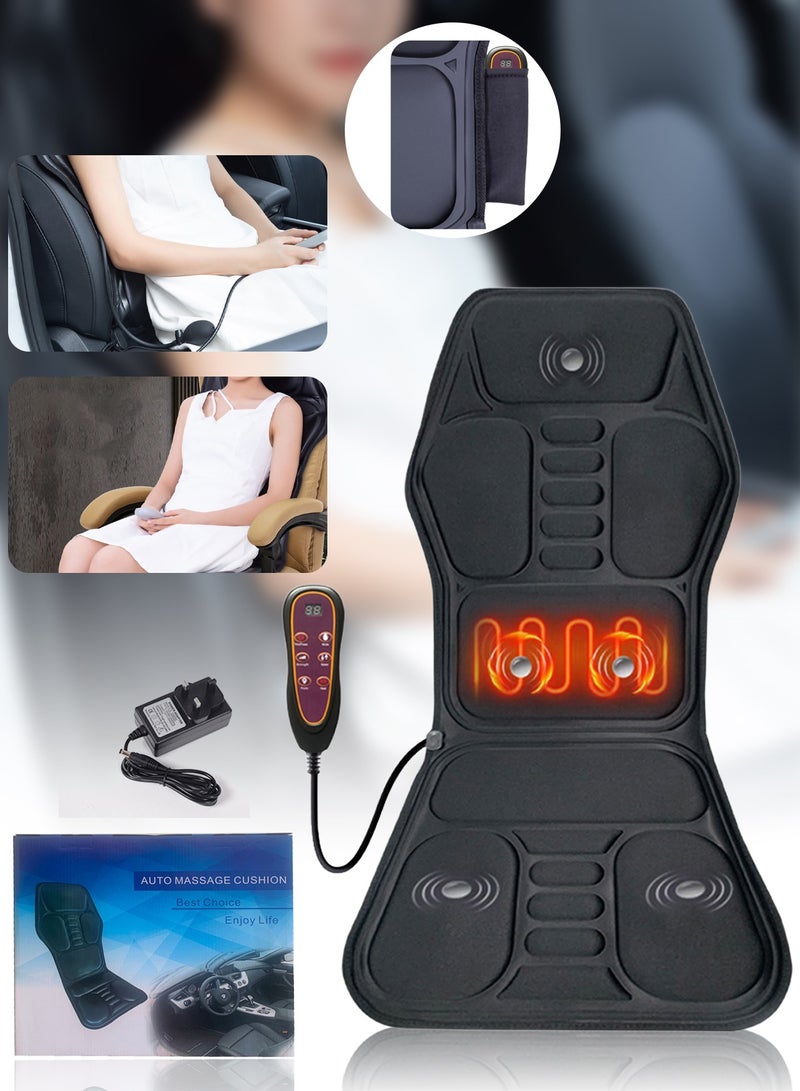 Leon Home Portable Heating and Vibrating Chair Pad, Full-Body Deep Tissue Massager with 2 Adapters, Perfect for Office, Home, and Car Use - Image 1