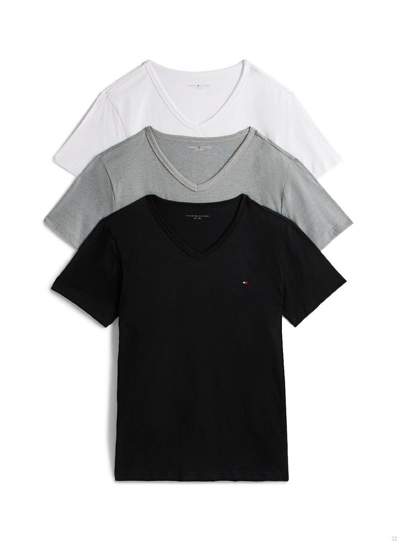 TOMMY HILFIGER 3-Pack Signature V-Neck Lounge T-Shirts. - Image 1