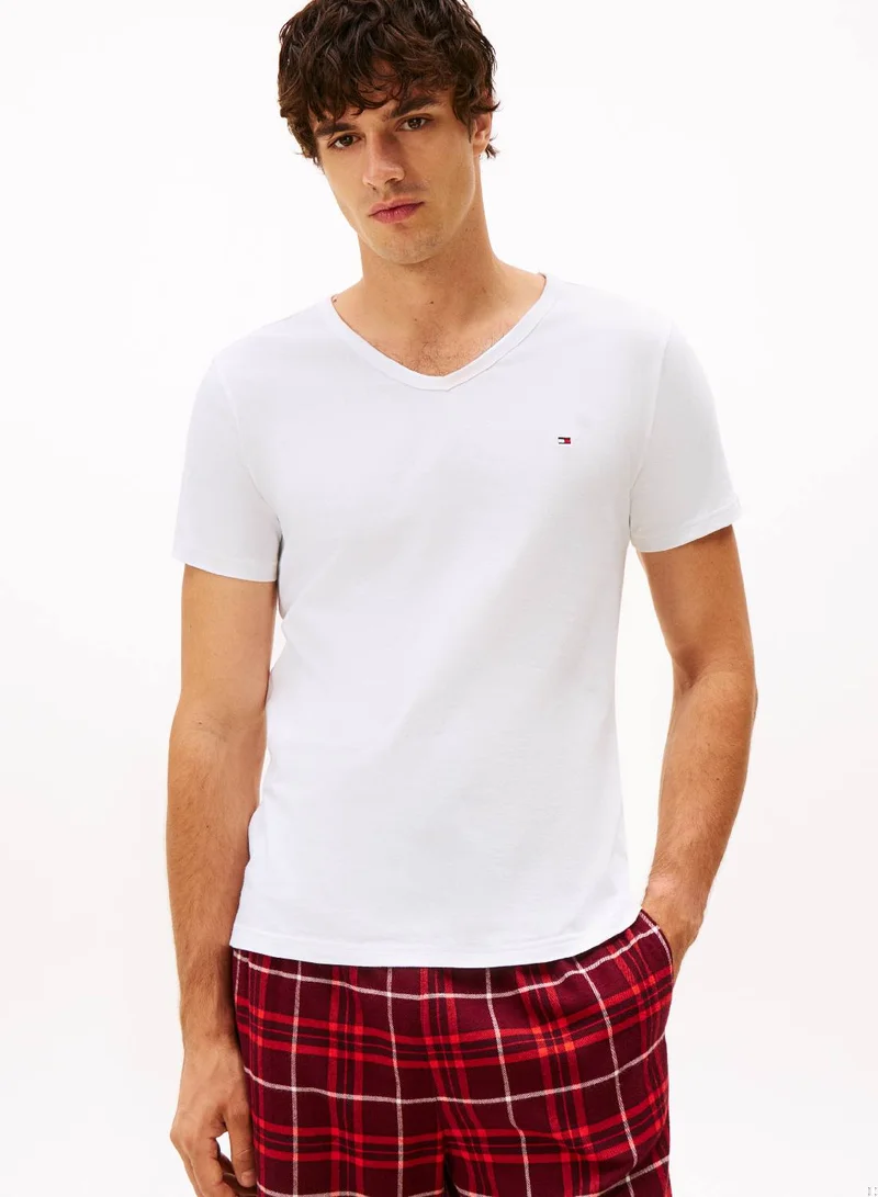 TOMMY HILFIGER 3-Pack Signature V-Neck Lounge T-Shirts.