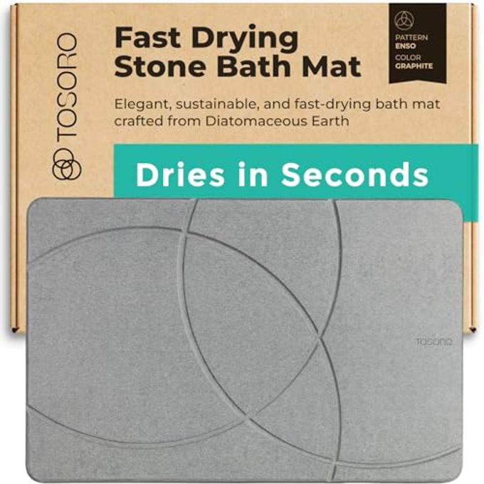 STONE BATH MAT DIATOMACEOUS EARTH NONSLIP STONE SHOWER MAT QUICK DRYING ABSORBENT BATH MATS FOR BATHROOM ELEGANT MODERN DESIGN EASY TO CLEAN 235 X 15 SANDSTONE