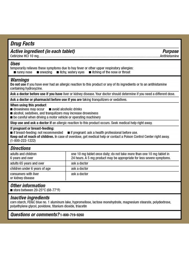 GOODSENSE Goodsense All Day Allergy, Cetirizine Hcl Tablets 10 Mg, Antihistamine for Allergy Relief, 45 Count - Image 4