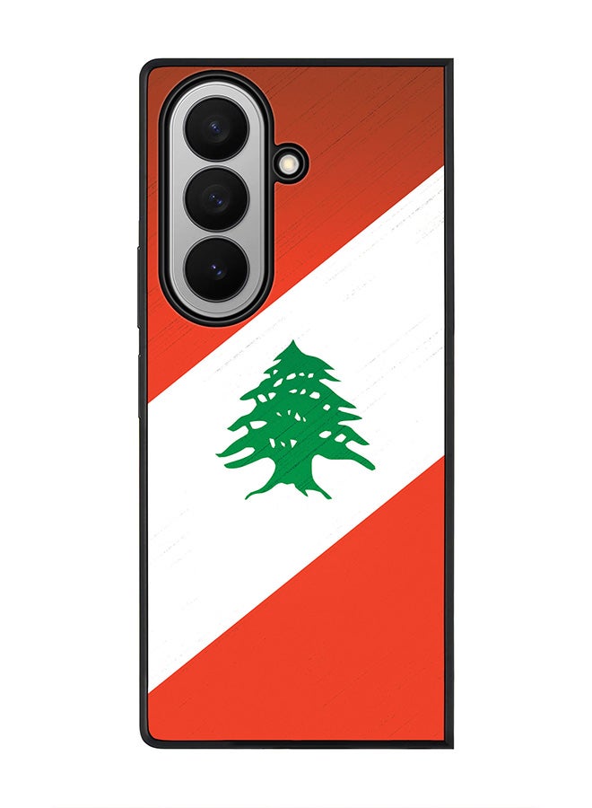 For Samsung Galaxy Z Fold7 Case,Slim fit Camera Protection, Shockproof Thin Phone cover  - Flag Of Lebanon