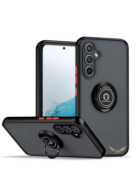 Galaxy A14 5G Case Rotational Metal Ring Kickstand Shockproof Bumper Hard Back Anti Fingerprint Magnetic Car Mount Protective Cover for Samsung Galaxy A14 5G