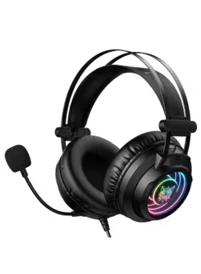 أونيكوما سماعة الألعاب السلكية ONIKUMA X80 RGB - أسود - Image 4