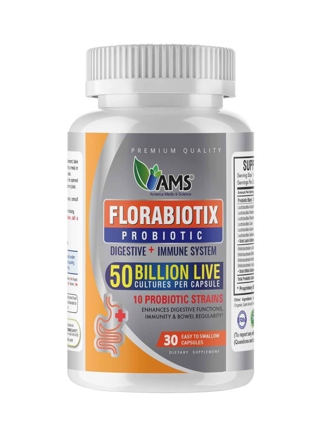AMS كبسولات فلورابيوتيكس 50 مليار بروبيوتيك